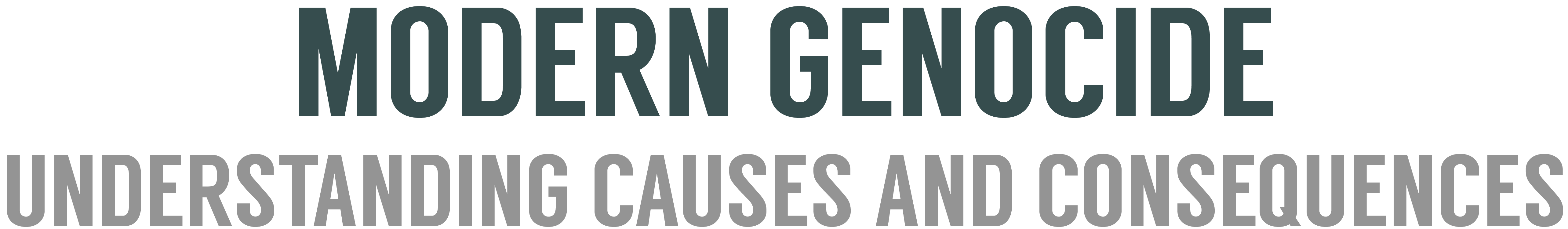 Modern Genocide Understanding Causes And Consequences Barcode